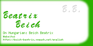 beatrix beich business card